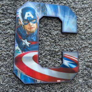Superhero Marvel & DC Comics Lenticular Letter Wood Wall Decor (C), Open…